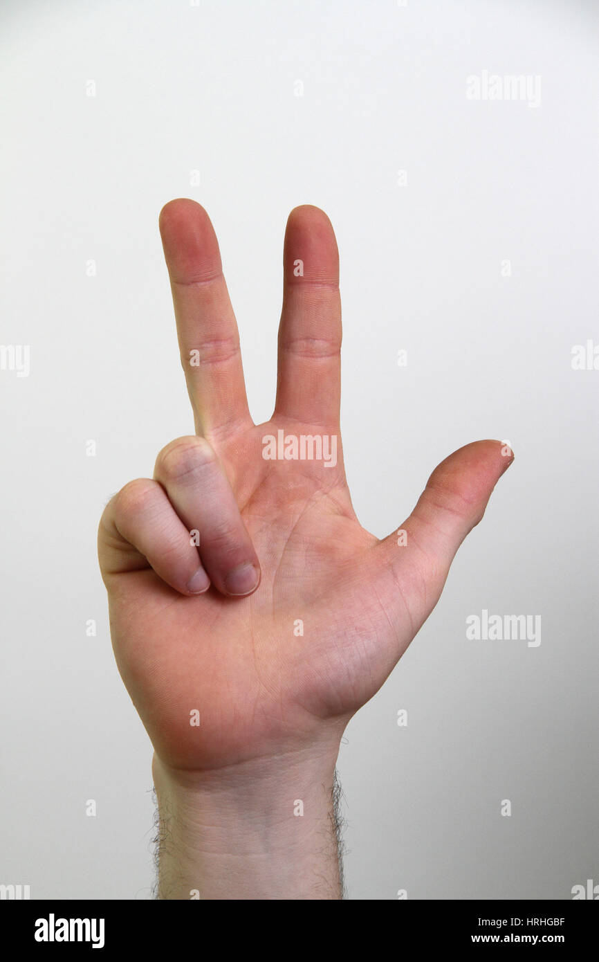 Hand Signing Number Three Stock Photo Alamy hand-signing-number-three-stock-photo-alamy