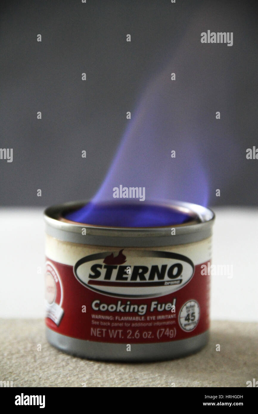 Sterno flame Stock Photo