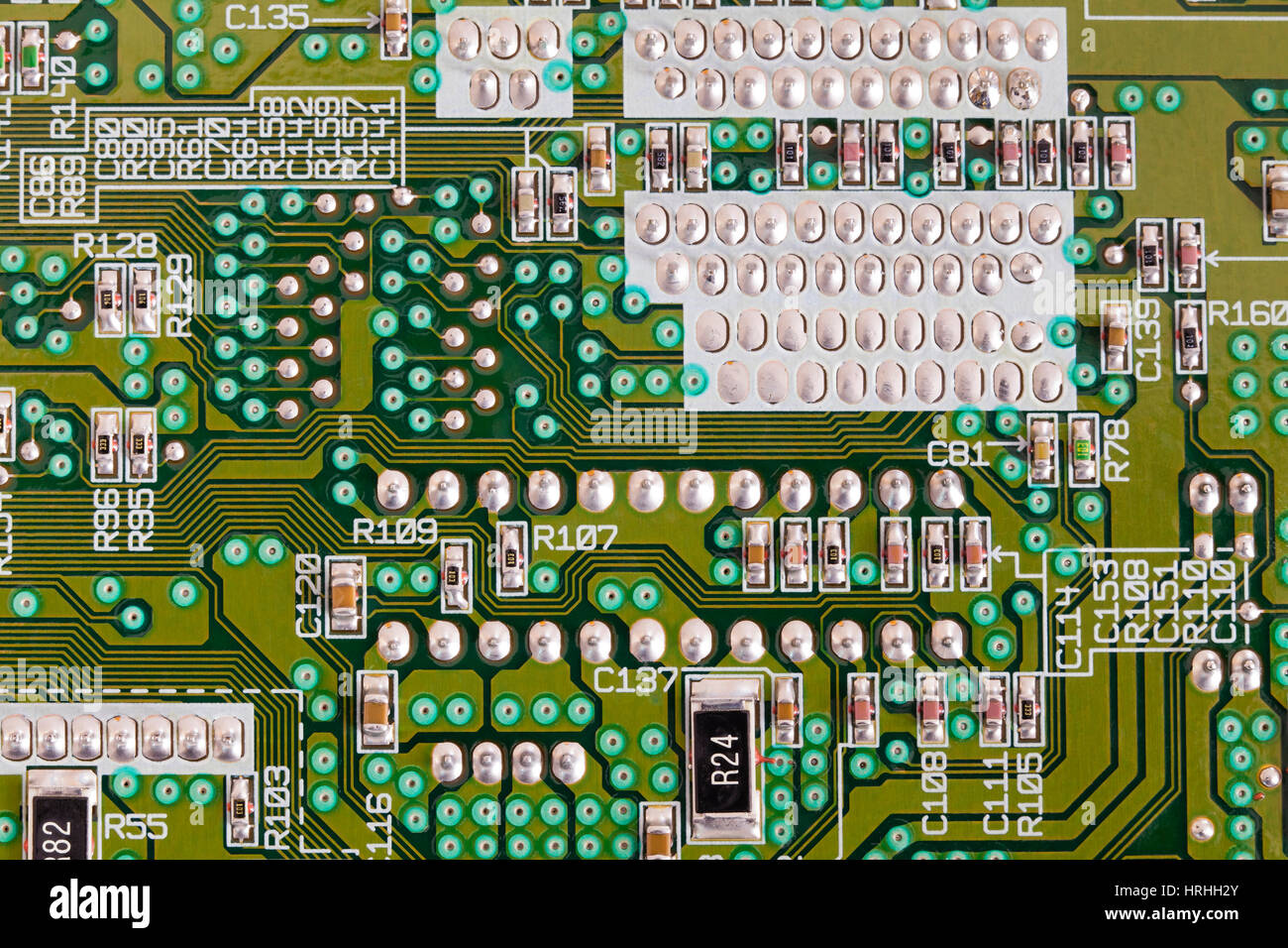 Circuit board closeup (CPB) Stock Photo