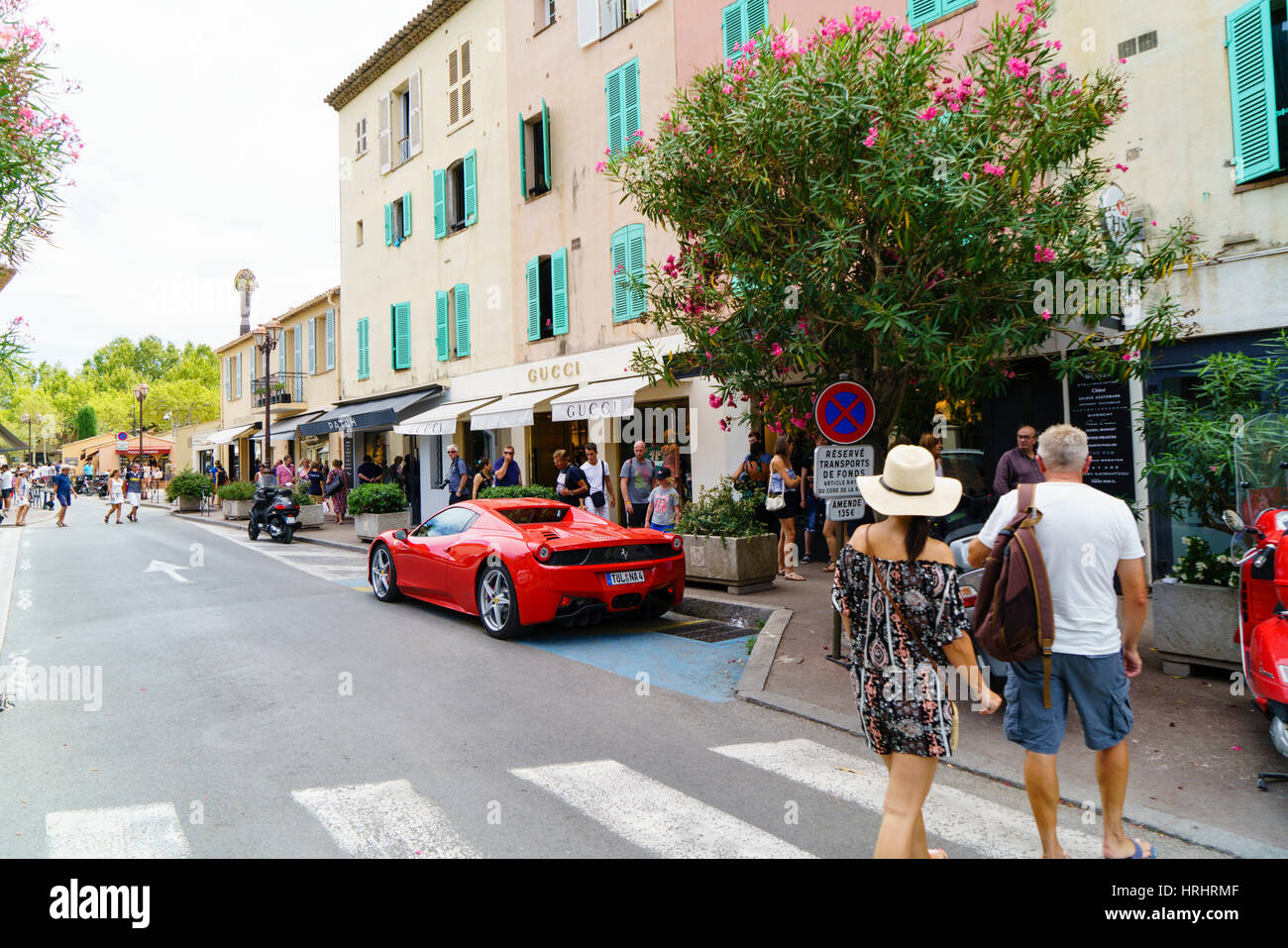 Luxury shops, Saint Tropez, Var, Cote d'Azur, Provence, France Stock Photo