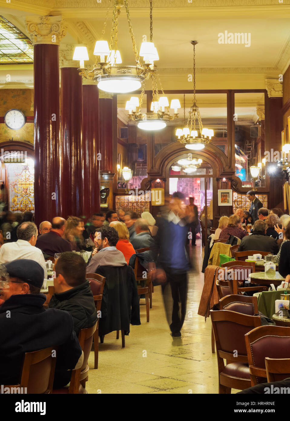 Interior view of the Cafe Tortoni, Avenida de Mayo, Buenos Aires, Buenos Aires Province, Argentina Stock Photo