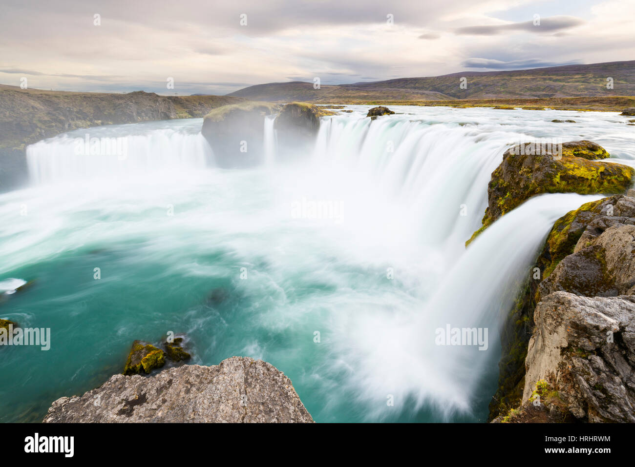 Godafoss Waterfall, Iceland, Polar Regions Stock Photo