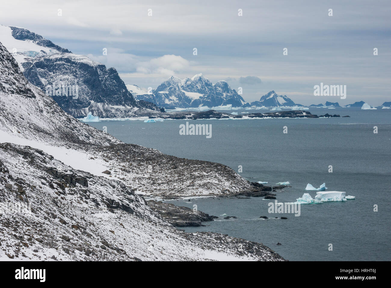 View over Coronation Island, South Orkney Islands, Antarctica, Polar Regions Stock Photo