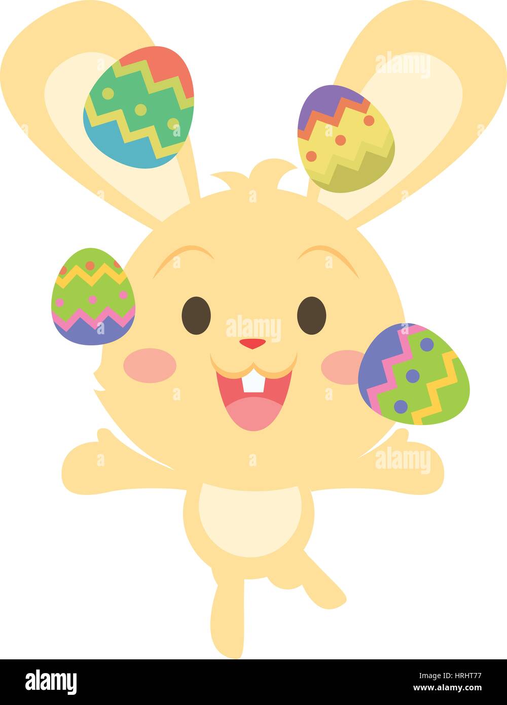 Yellow bunny juggling easter egg Stock Vector Image & Art - Alamy