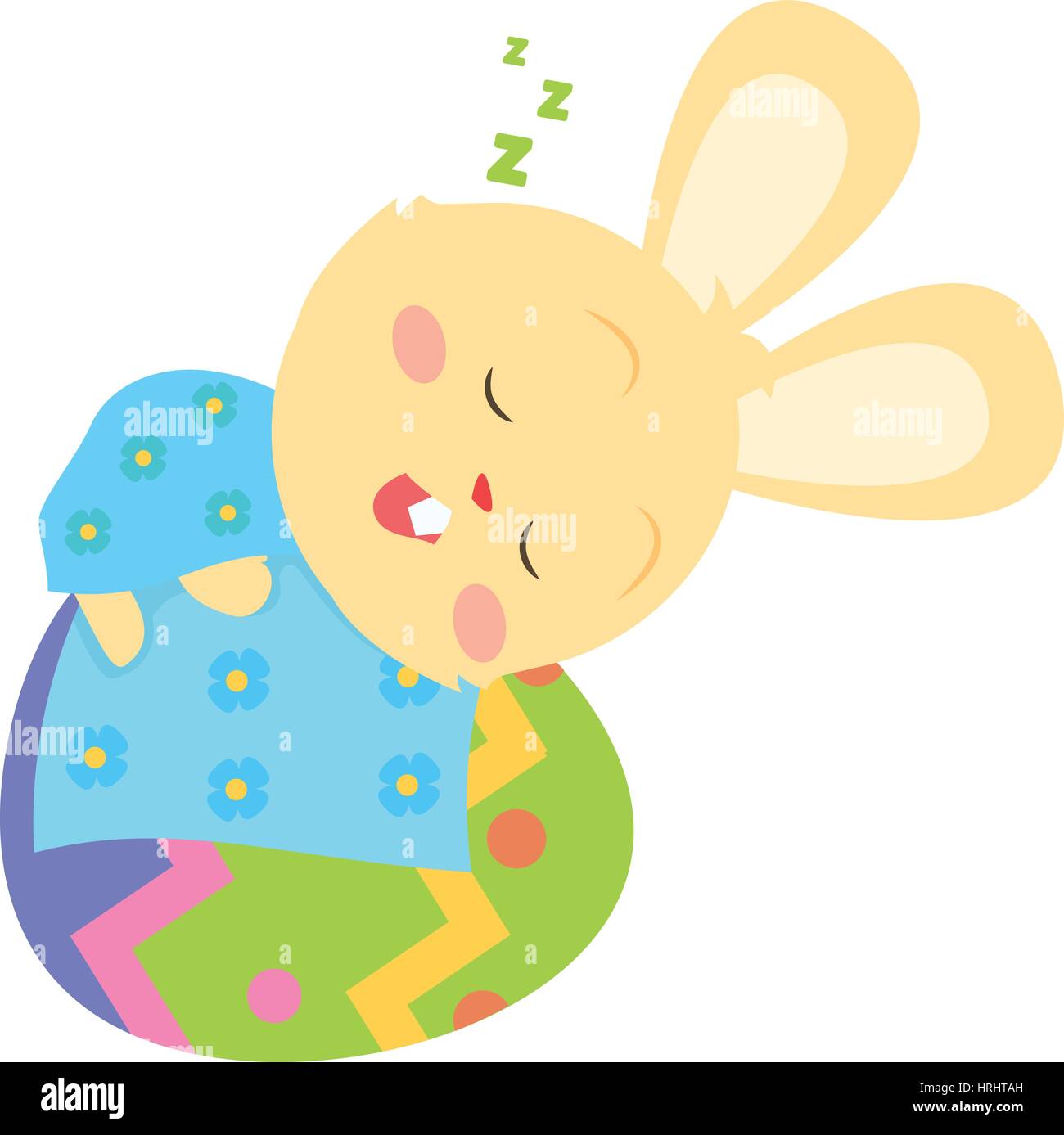 Bunny sleeping in easter egg design style Stock Vector Image & Art - Alamy