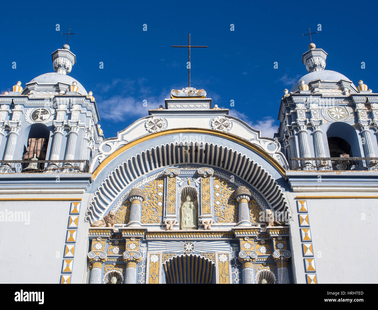 Santo Domingo church in the town of Ocotlan de Morelos, State of Oaxaca, Mexico, North America Stock Photo