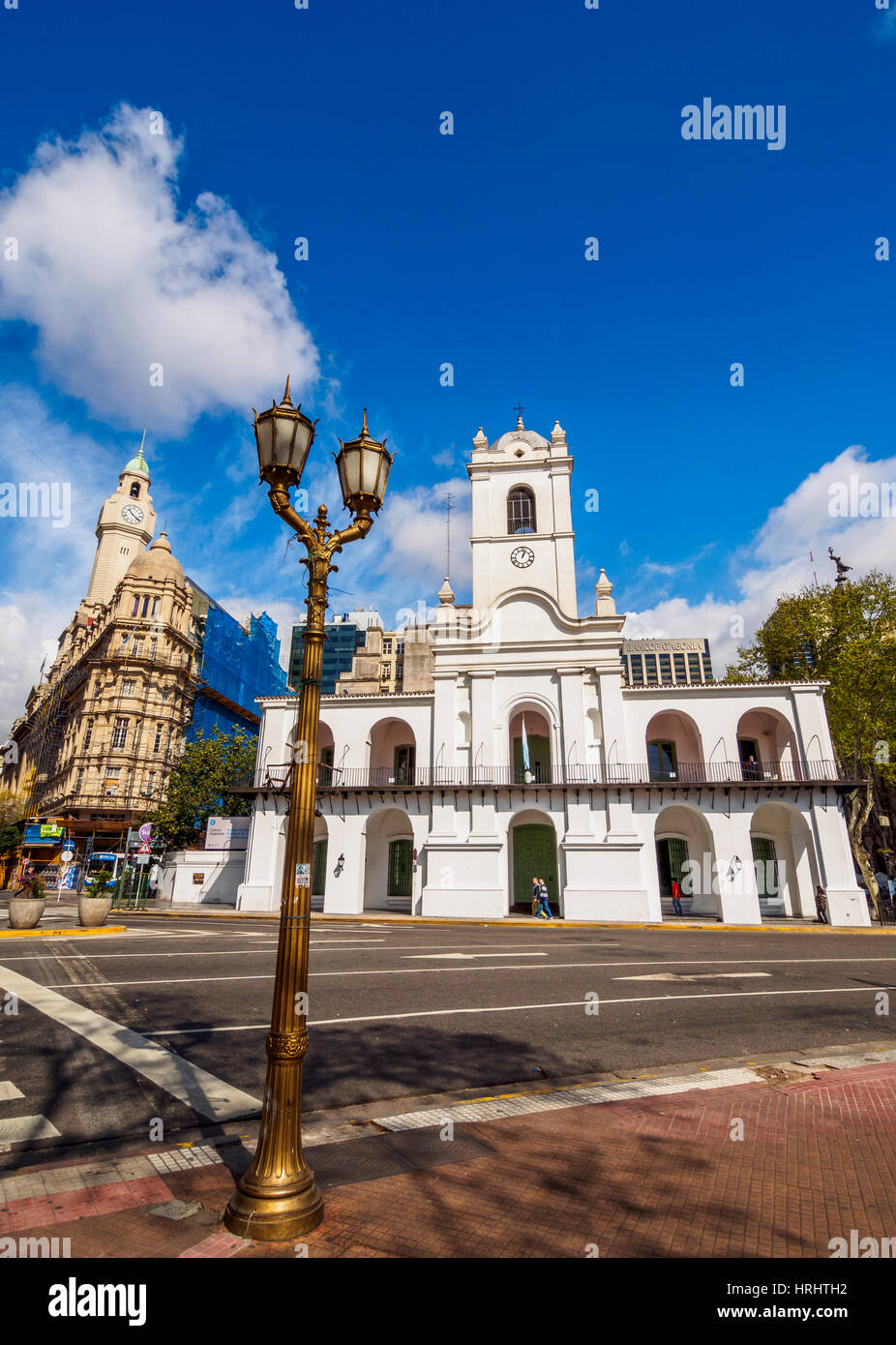 View of the Buenos Aires Cabildo on Plaza de Mayo, Monserrat, City of Buenos Aires, Buenos Aires Province, Argentina Stock Photo
