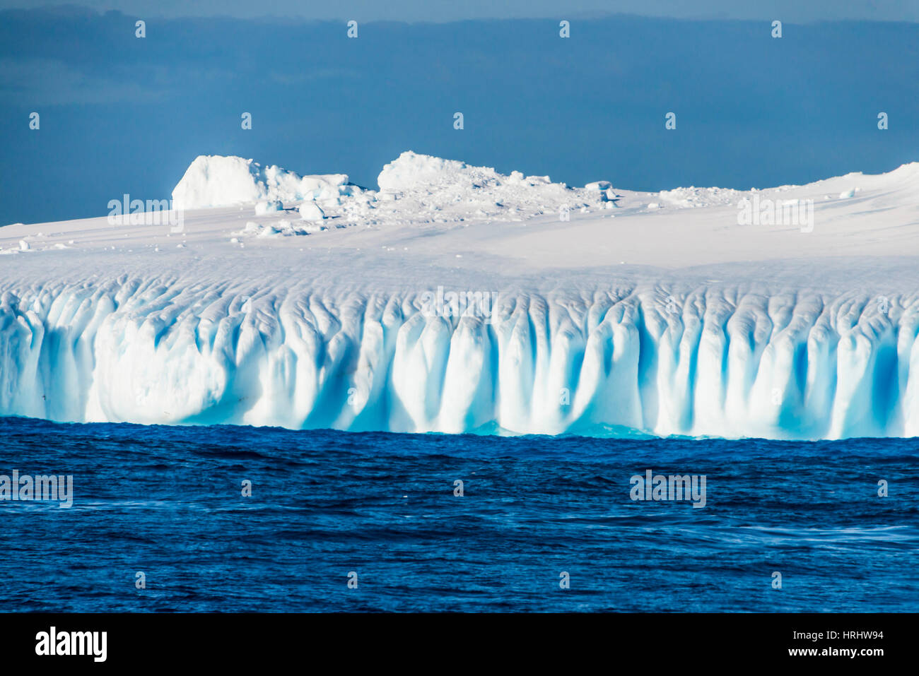 Iceberg floating in the South Orkney Islands, Antarctica, Polar Regions Stock Photo