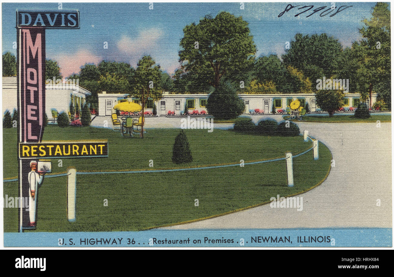 Illinois Davis Motel & Restaurant, U.S. Highway 36... Restaurant on