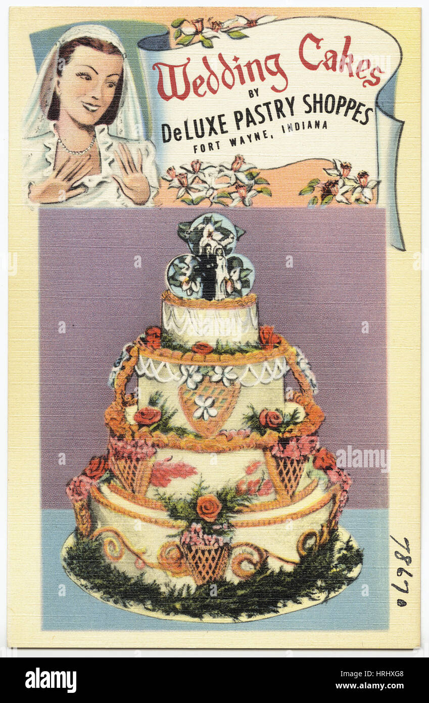 Indiana Wedding cakes by DeLuxe Pastry Shoppes, Fort Wayne, Indiana