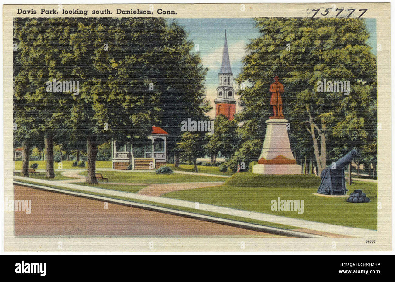 Connecticut Davis Park, looking south, Danielson, Conn Stock Photo