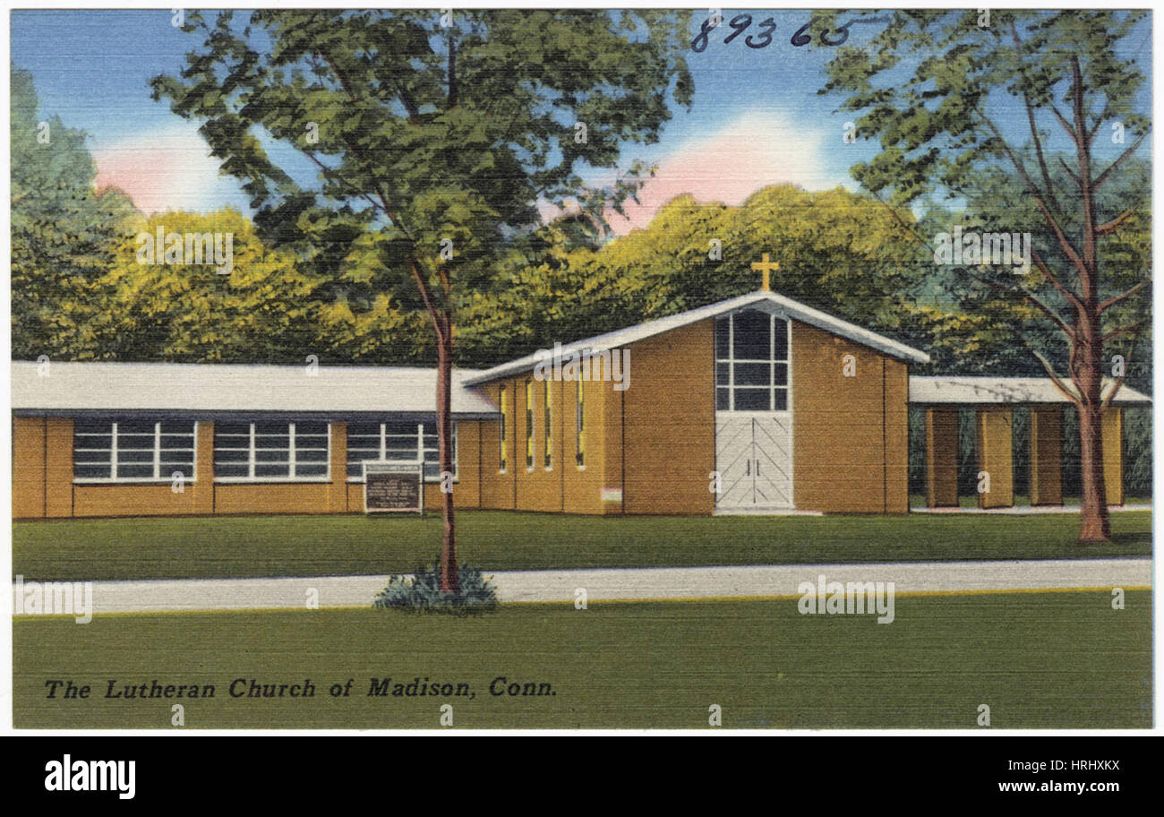 Connecticut The Lutheran Church of Madison, Conn Stock Photo Alamy