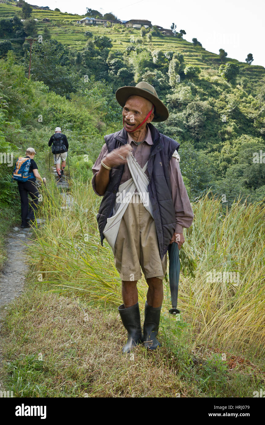 Nepali man in traditional clothing, Nepal Stock Photo Alamy