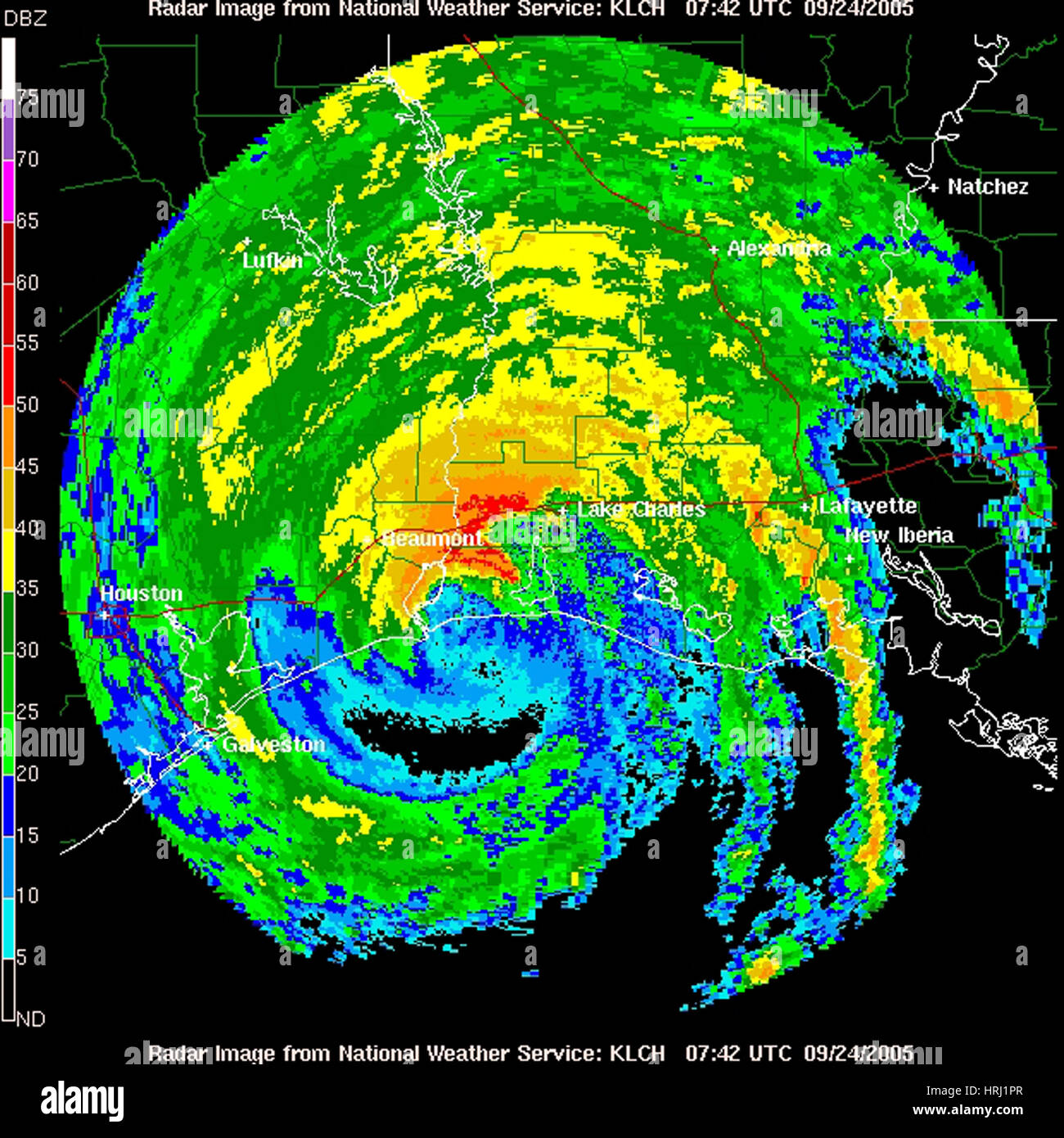 Hurricane Rita, WFO Radar, 2005 Stock Photo Alamy