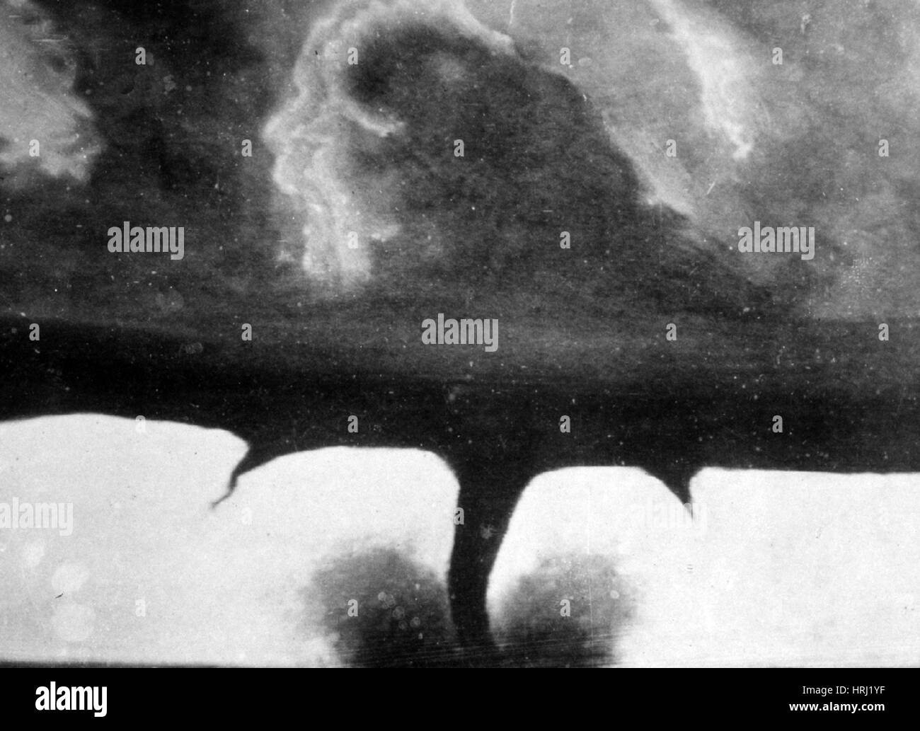Tornado, Oldest Known Photograph, 1884 Stock Photo
