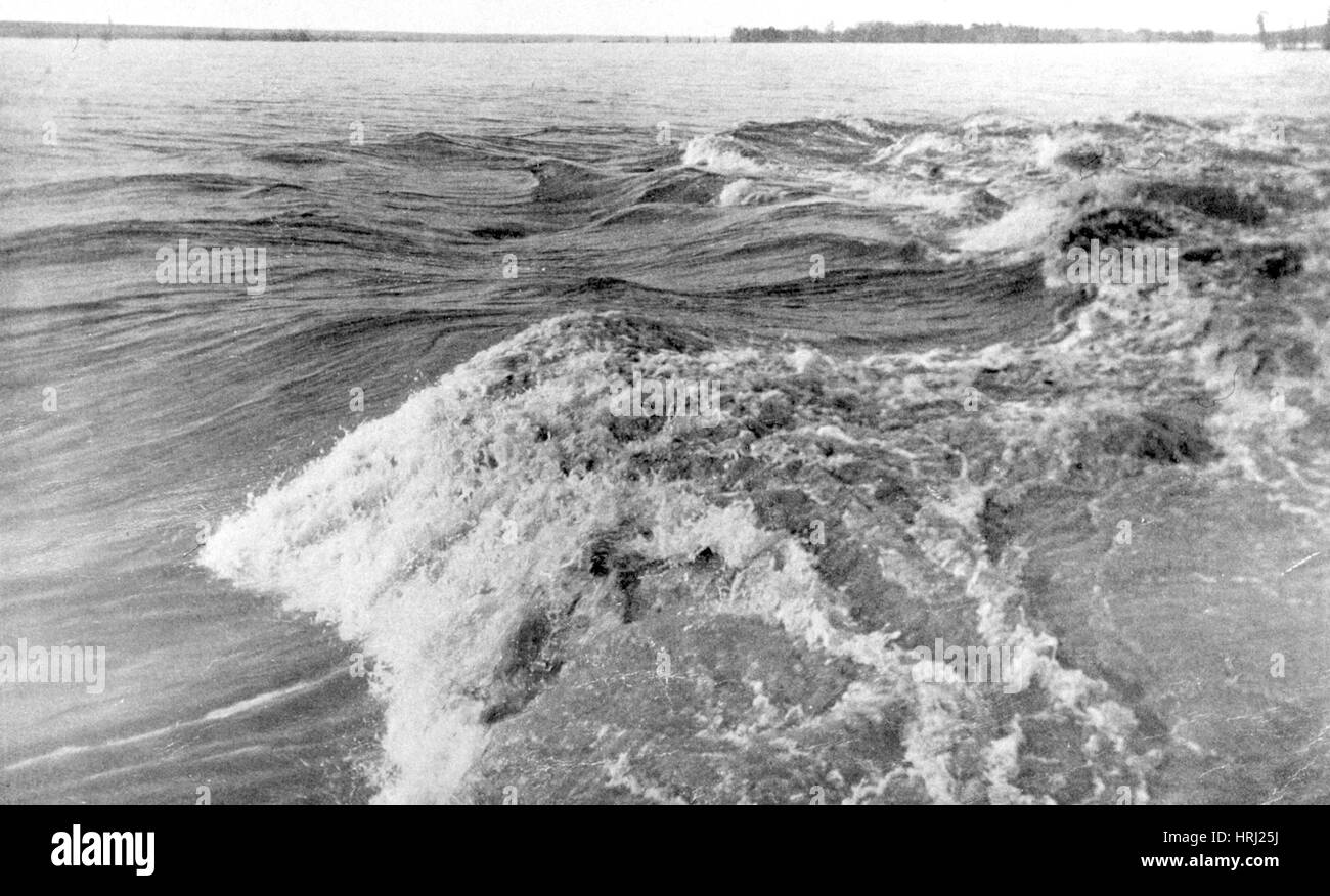 Mississippi River, Spring Flood, 1903 Stock Photo