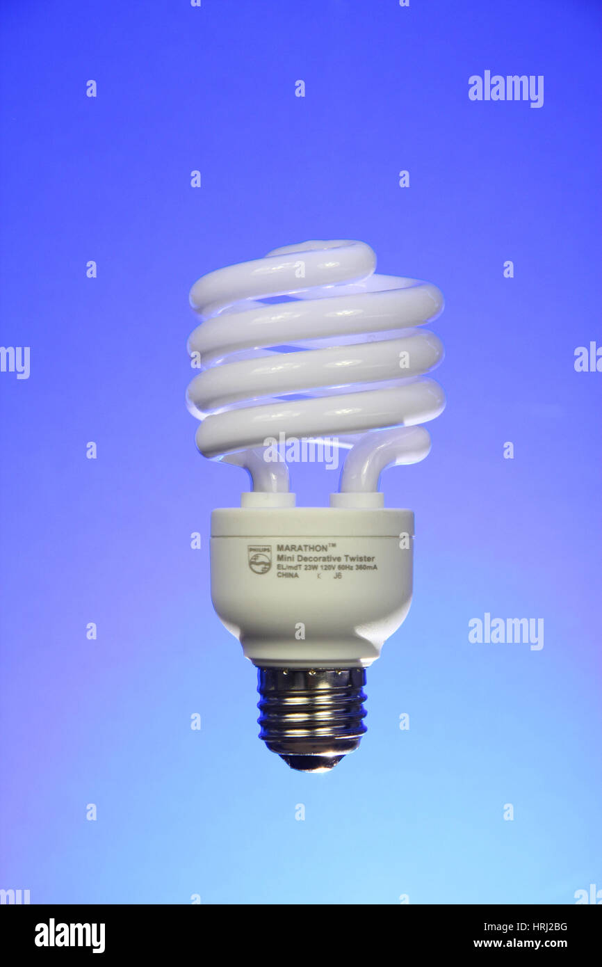 Compact fluorescent light bulb Stock Photo