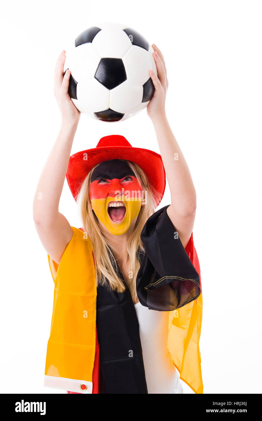 Female Football Fan From Germany High Resolution Stock Photography And Images Alamy