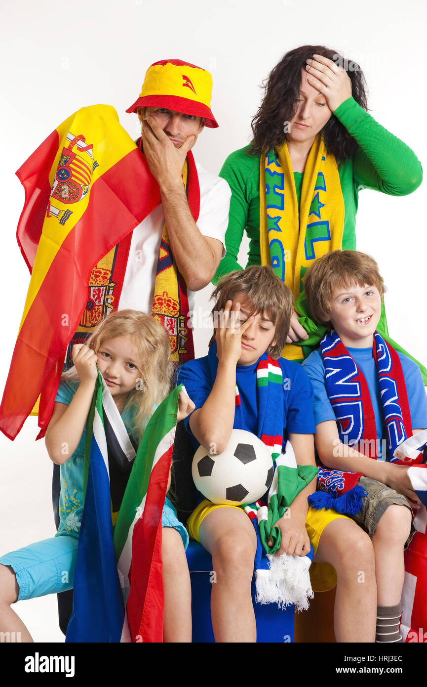 Football fans from verscheidenen countries, Fussballfans aus