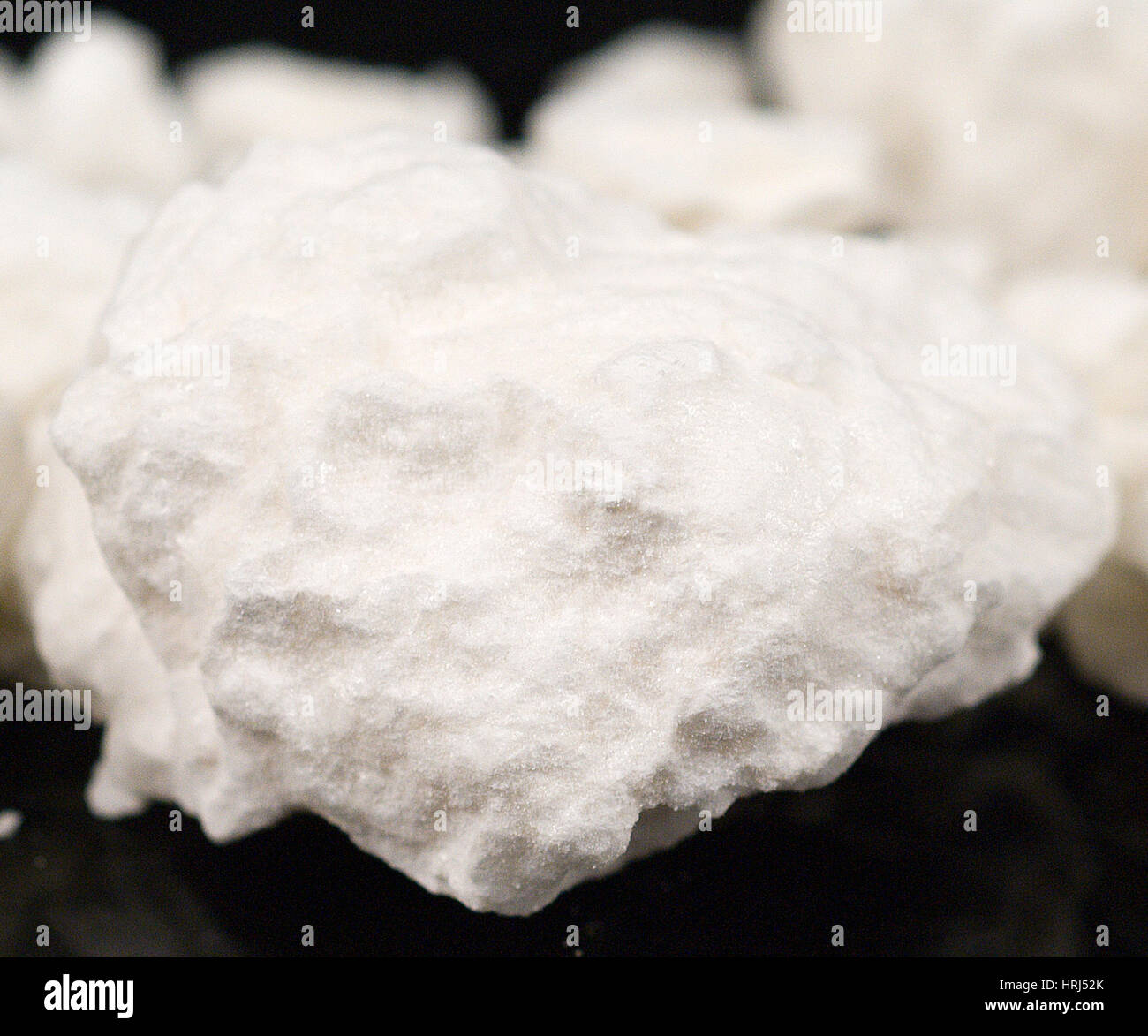 Compressed Cocaine Powder Stock Photo