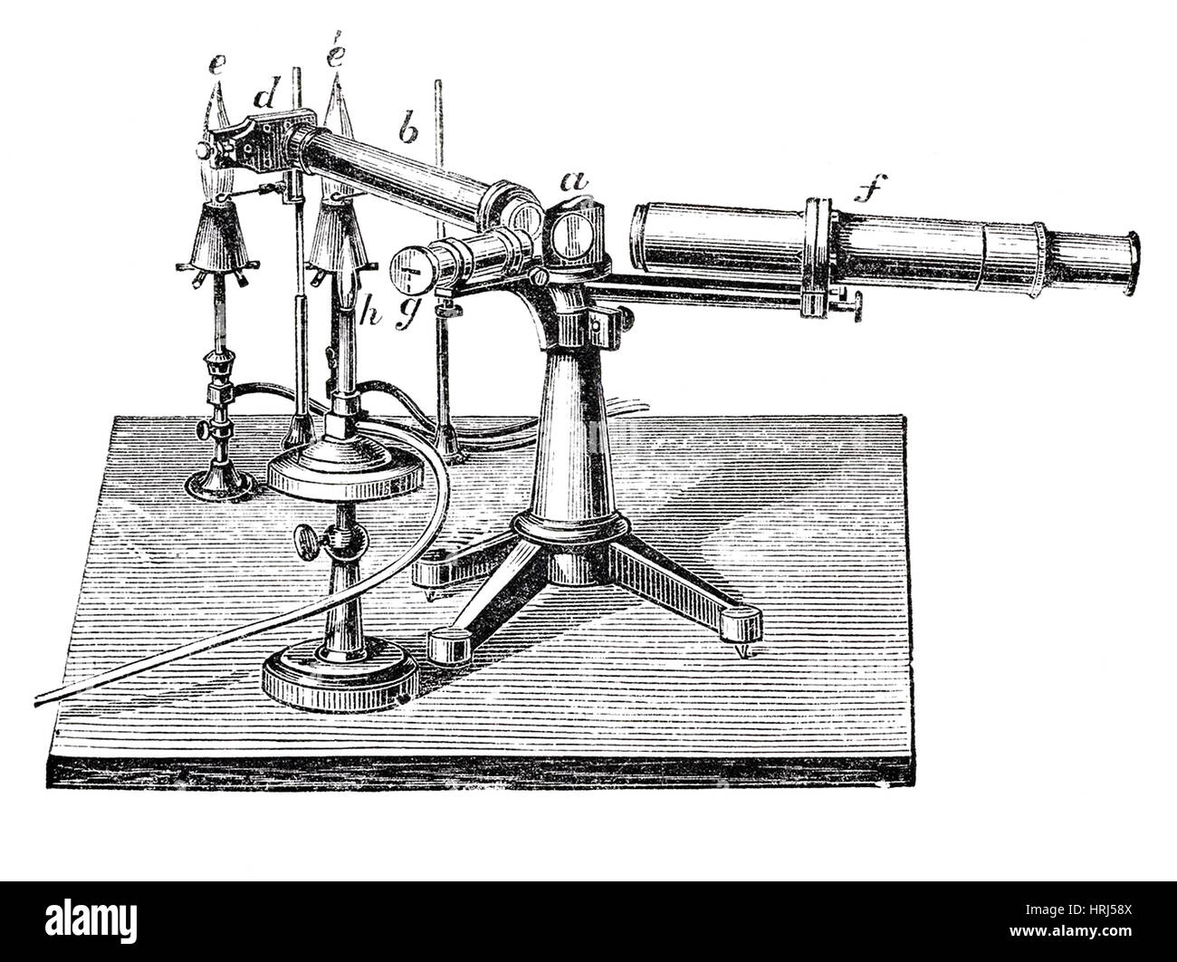 Bunsen-Kirchhoff Spectroscopic Apparatus, 1869 Stock Photo