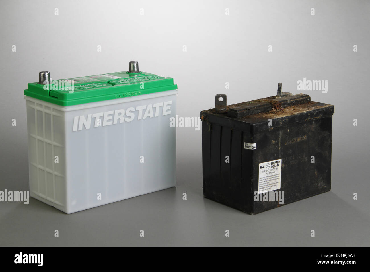New & old automotive battery Stock Photo Alamy