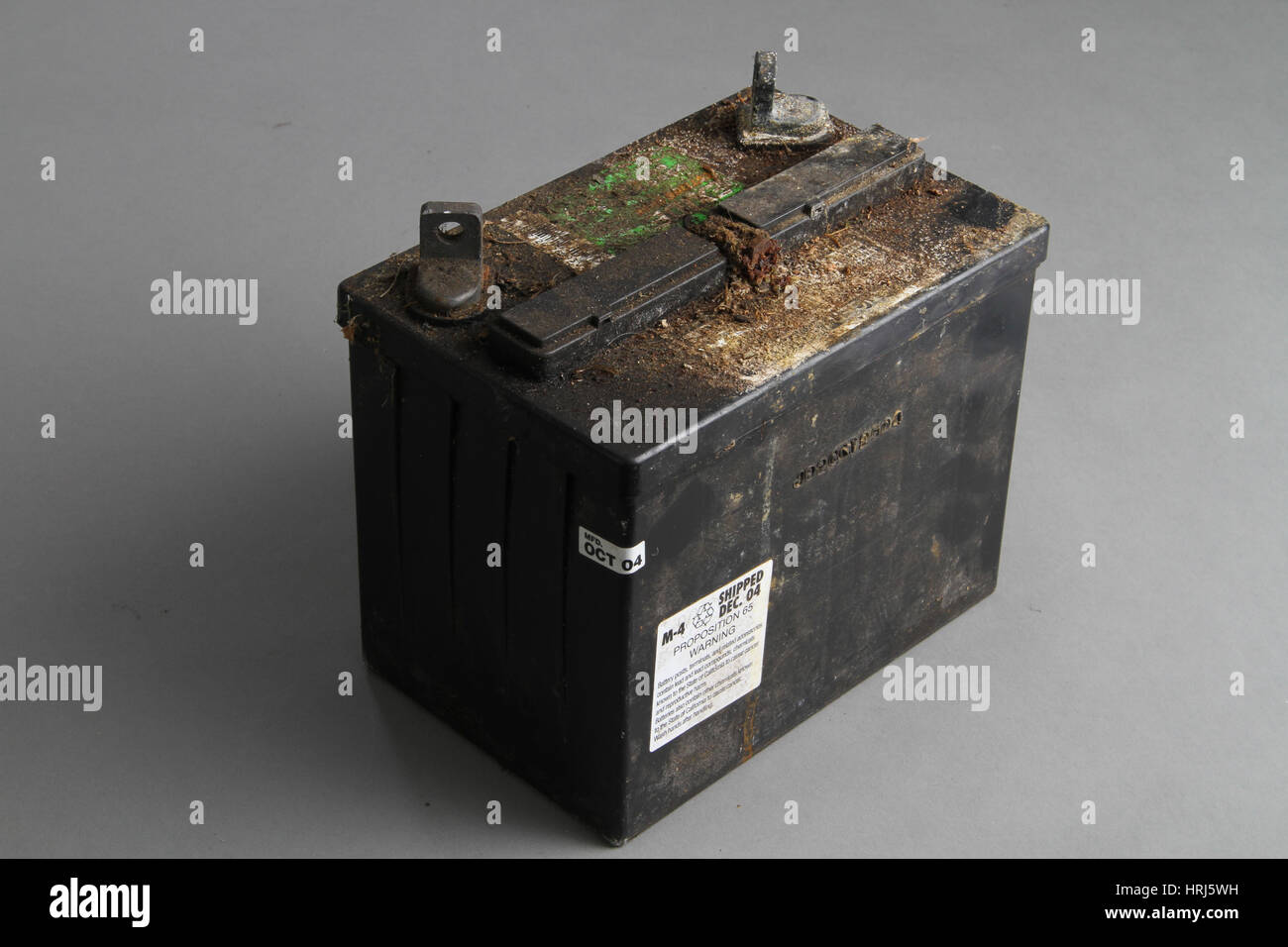 Corroded automotive battery Stock Photo