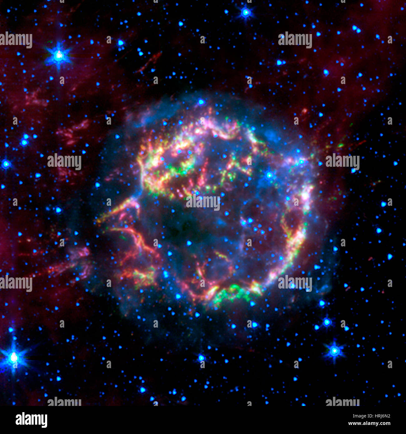 Cassiopeia A, Cas A, Supernova Remnant Stock Photo