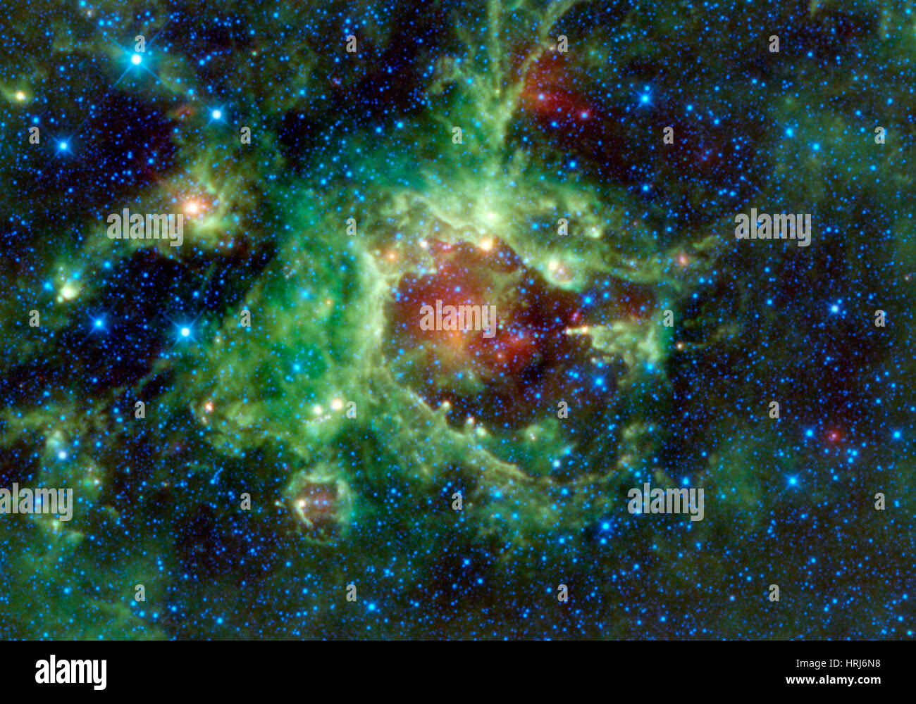 IC 443, Sharpless 248, Sh2-284, Jellyfish Nebula Stock Photo