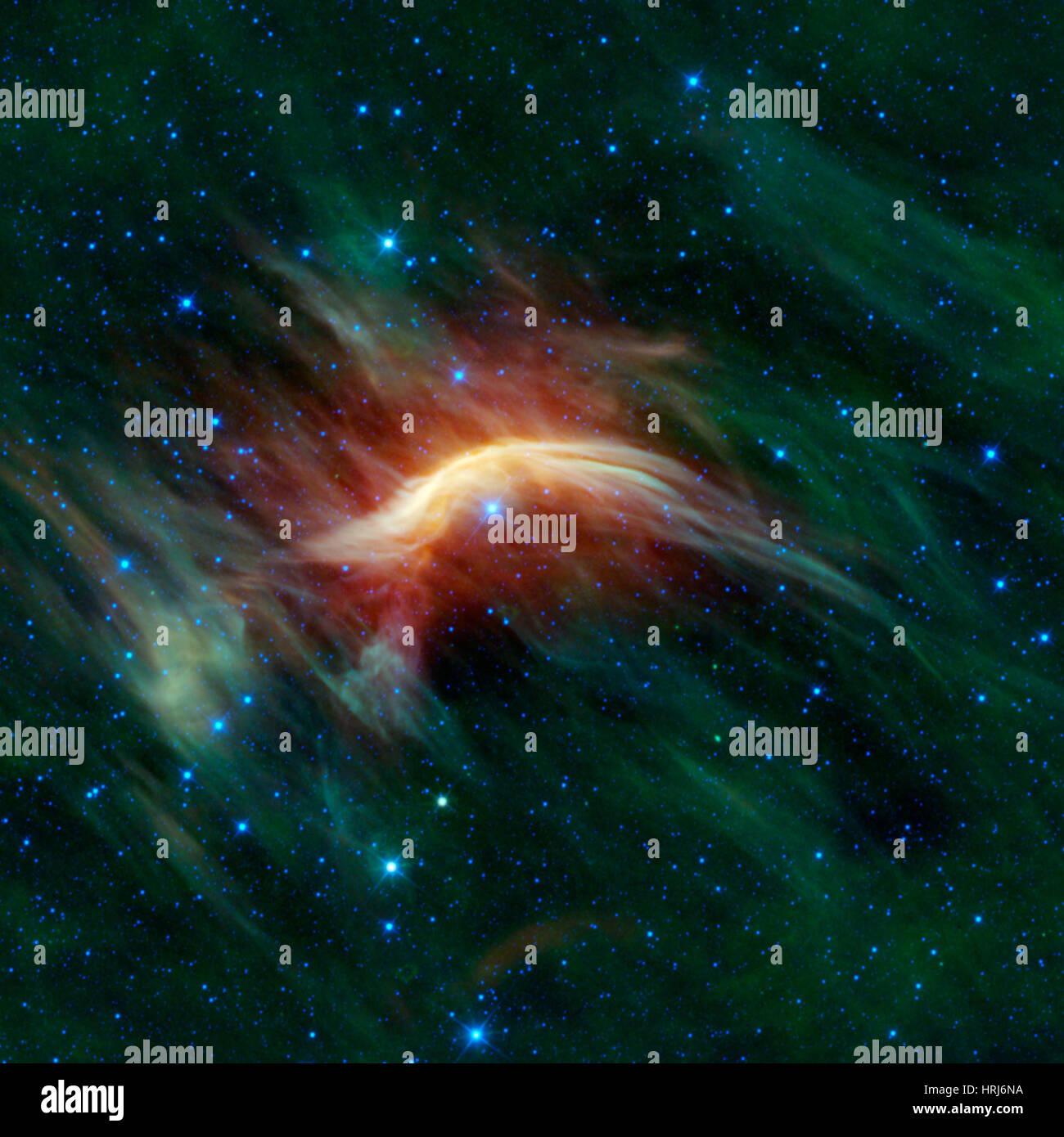 Zeta Ophiuchi, Runaway Star Plowing Through Space Dust Stock Photo