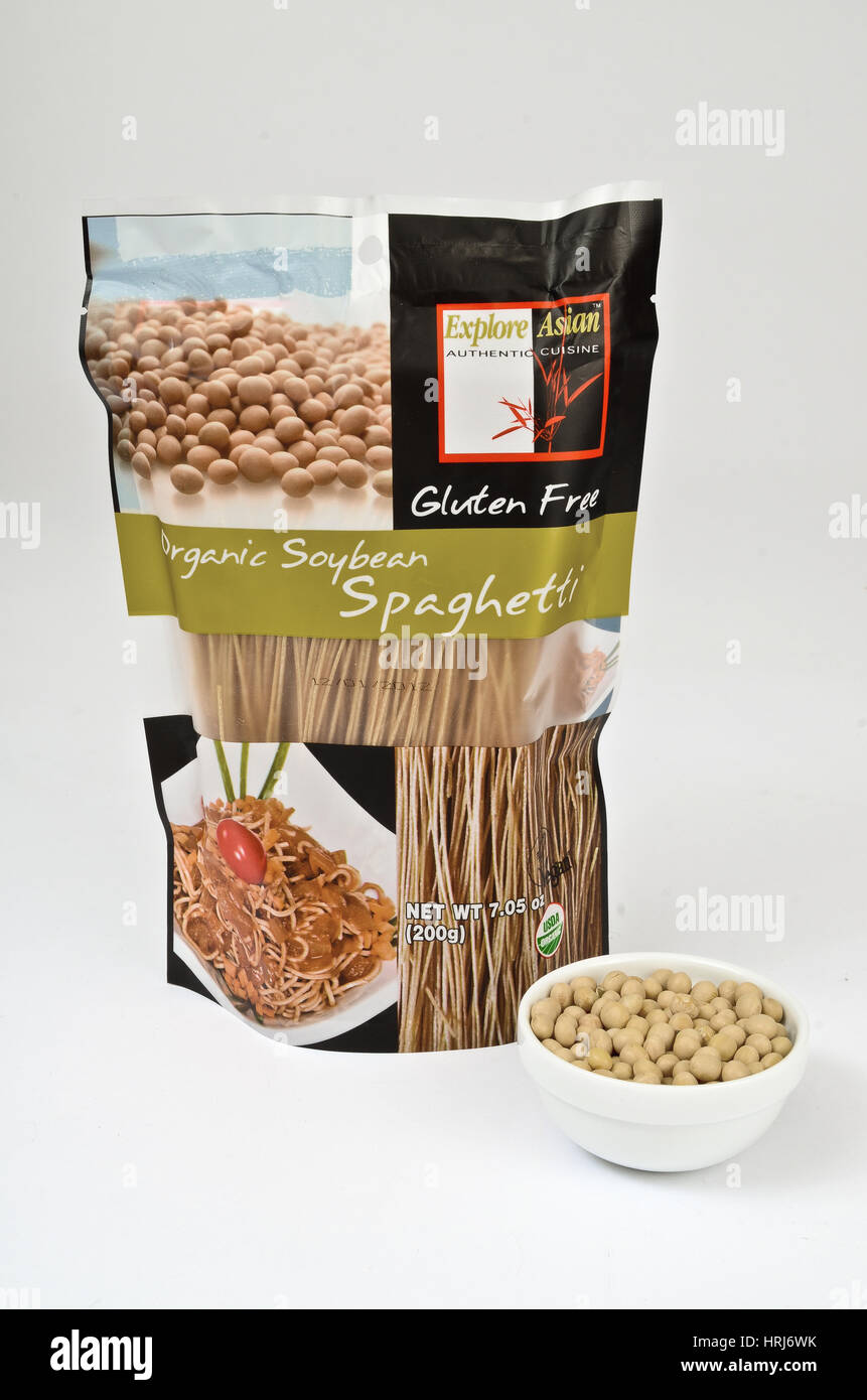 Soybean Spaghetti Stock Photo