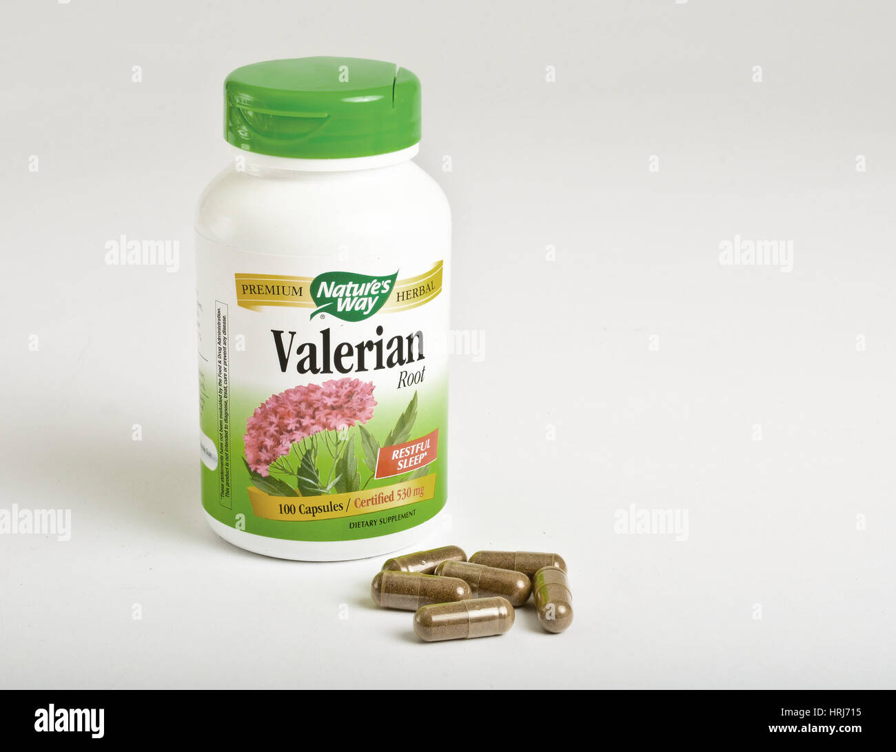 Valerian Root Capsules Stock Photo Alamy