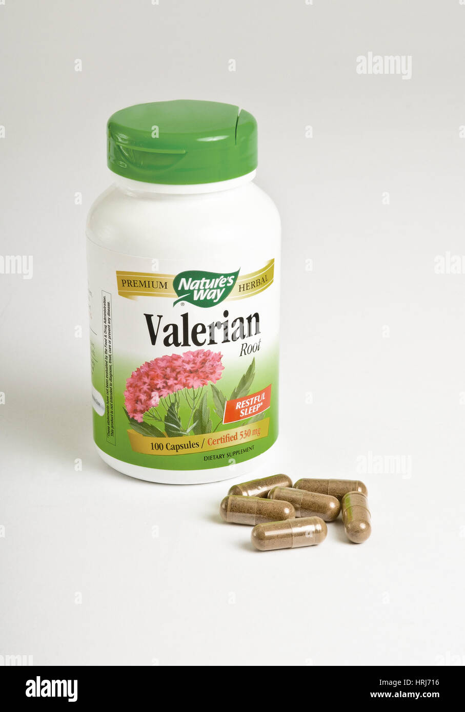 Valerian Root Capsules Stock Photo Alamy
