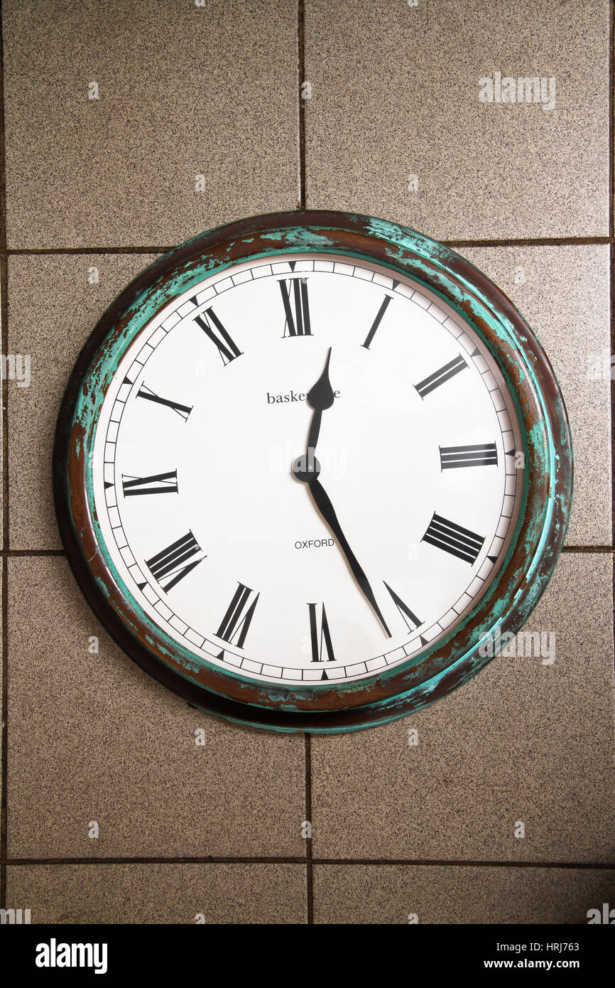 Clock with Roman Numerals Stock Photo