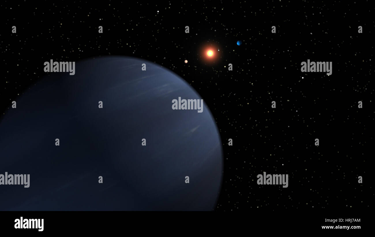 55 Cnc, Rho1 Cancri, 55 Cancri, Binary Star System Stock Photo