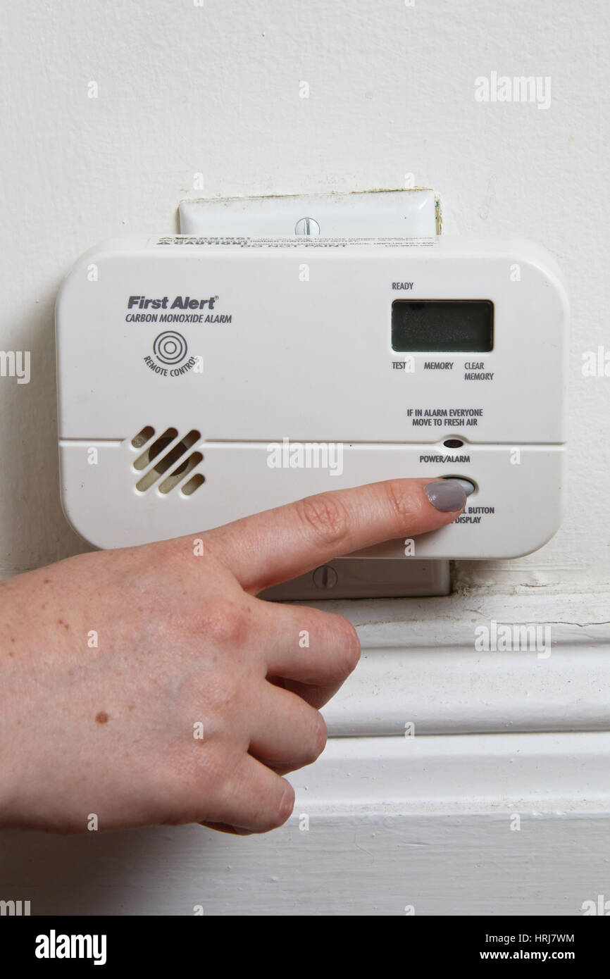 Carbon Monoxide Alarm Stock Photo