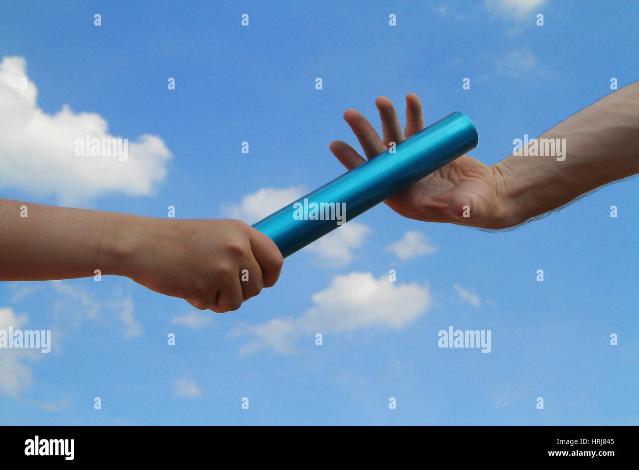 Relay Baton Stock Photo Alamy