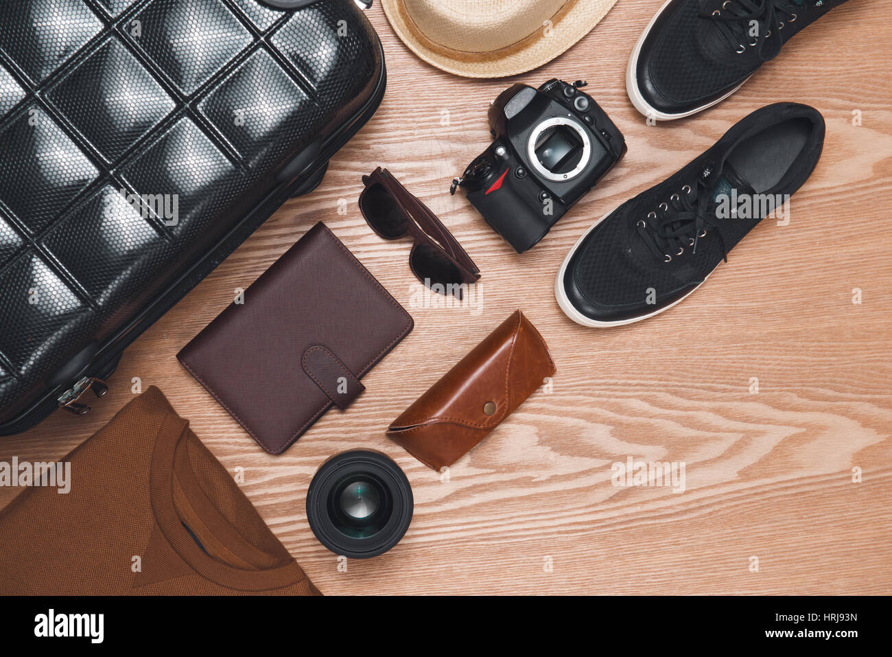 Vacations concept. Holiday suitcase. Ready for travel. Stock Photo