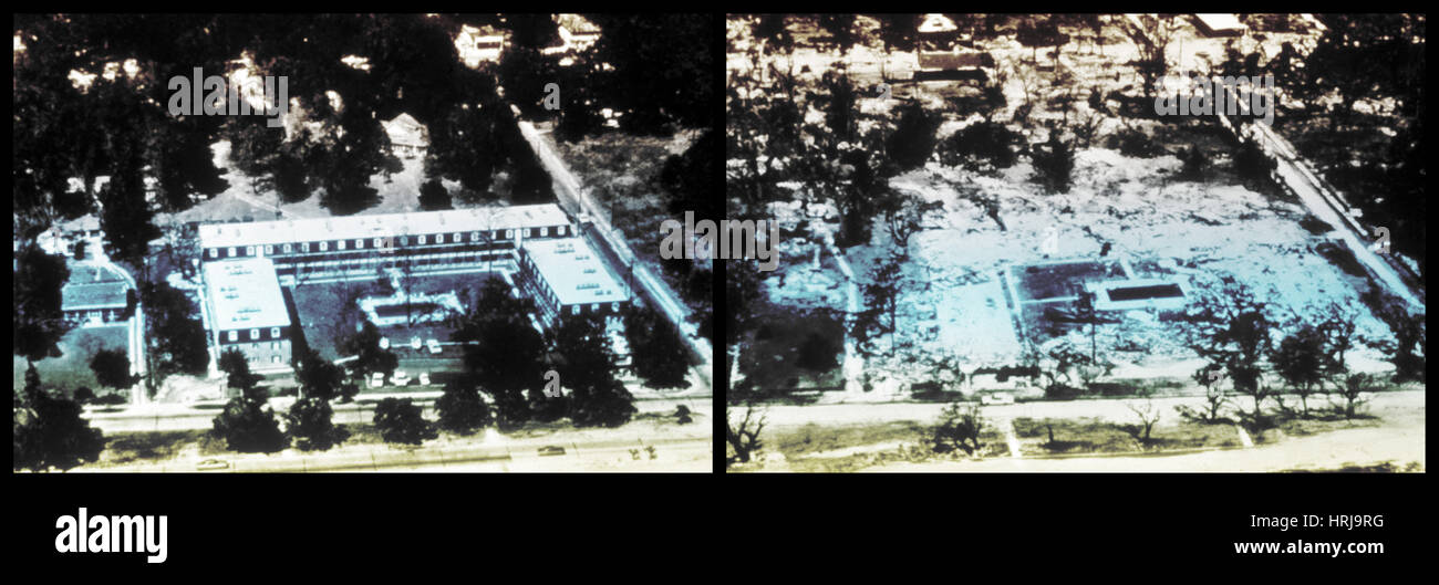 Before and After Hurricane Camille (1969) Stock Photo