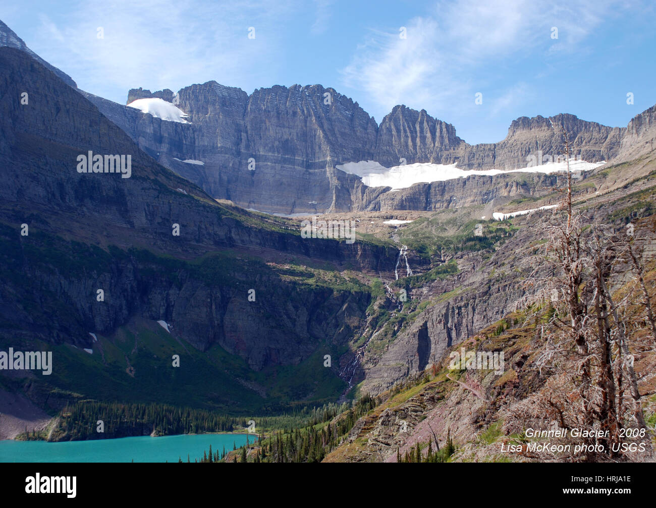 Grinnell Glacier, Glacier NP, 2008 Stock Photo Alamy