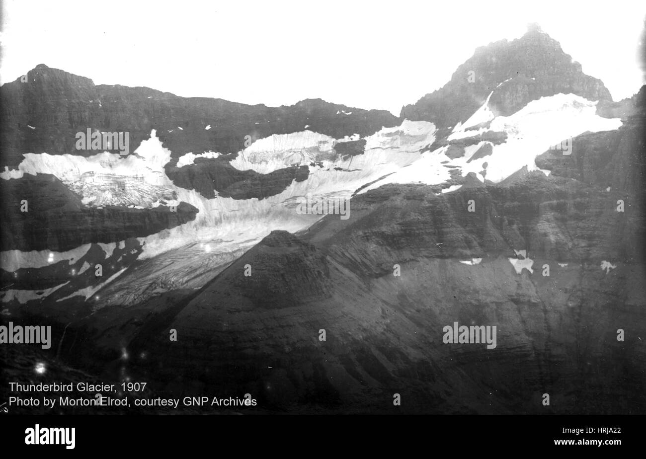 Thunderbird Glacier, Glacier NP, 1907 Stock Photo