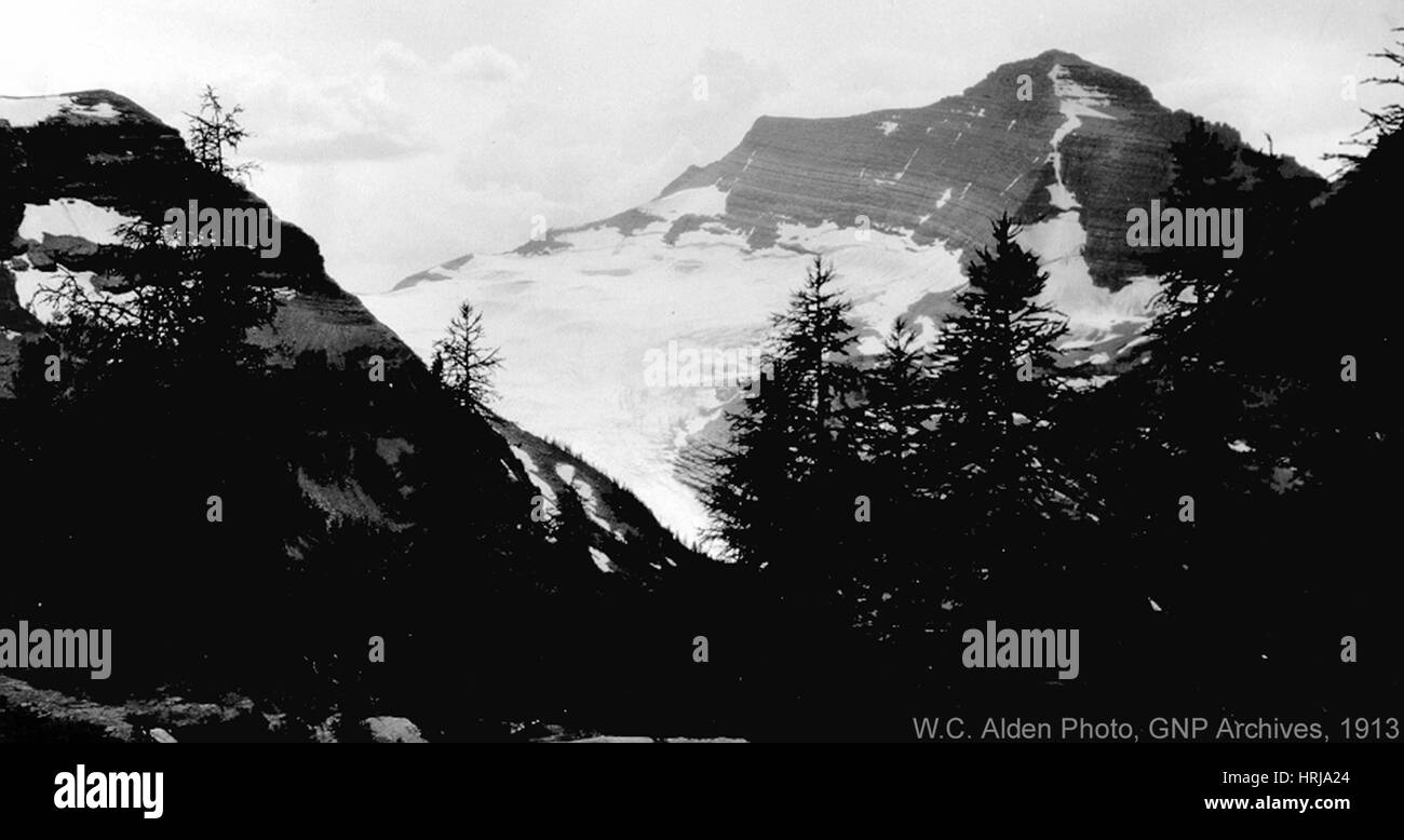 Agassiz Glacier from Boulder Pass, 1913 Stock Photo