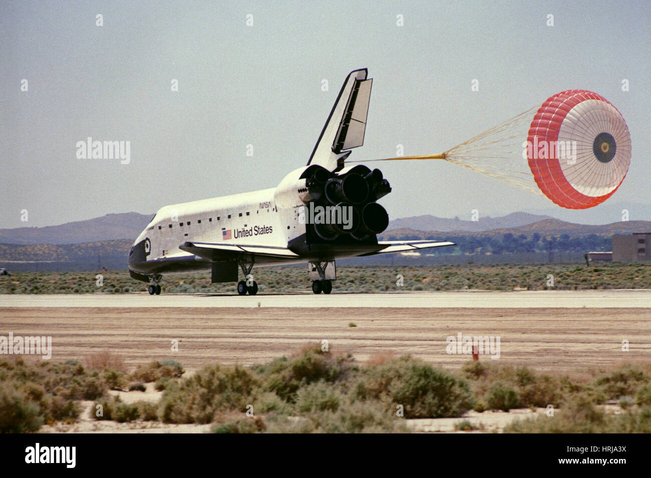Space Shuttle Endeavor Landing Stock Photo