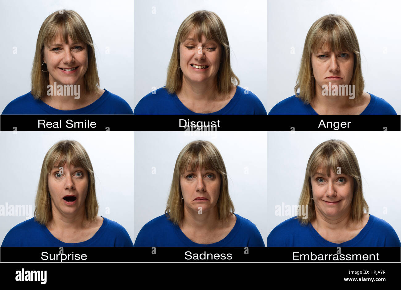 Different Facial Expressions Stock Photo Alamy