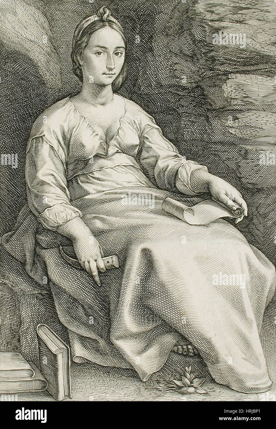 Melpomene, Greek Muse of Tragedy Stock Photo