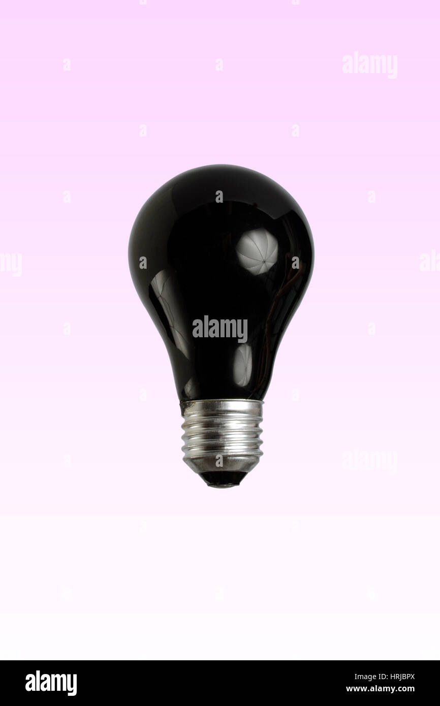 Black (UV) Light Bulb Stock Photo