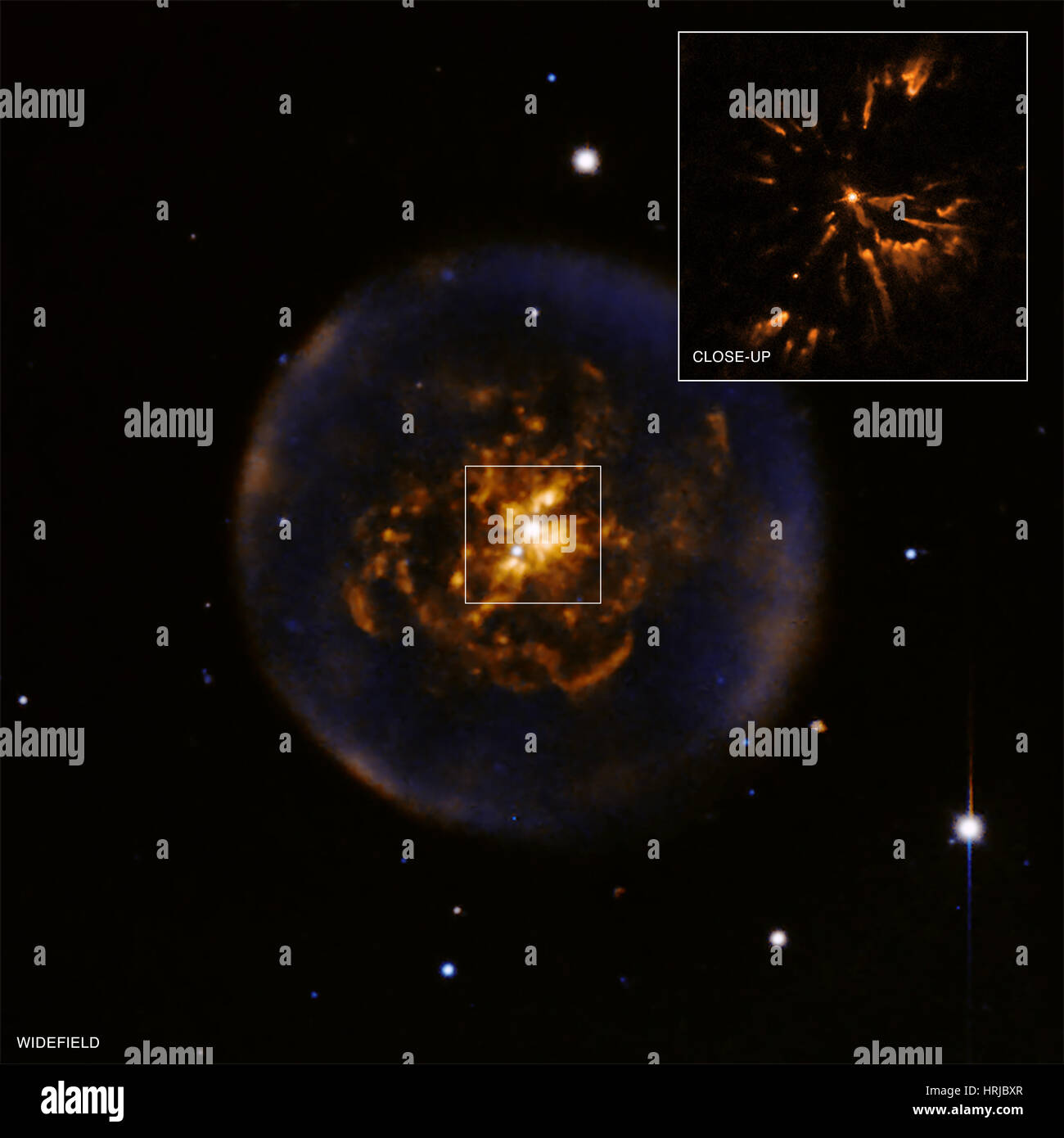 Abell 30, Planetary Nebula, Wide Field Stock Photo