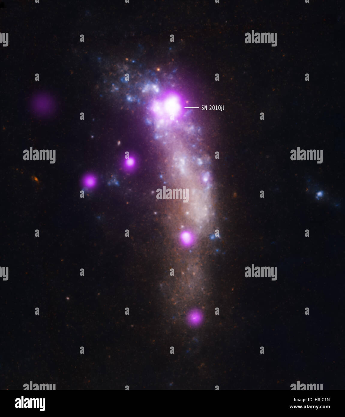 SN 2010jl, UGC 5189A Supernova, Composite Stock Photo