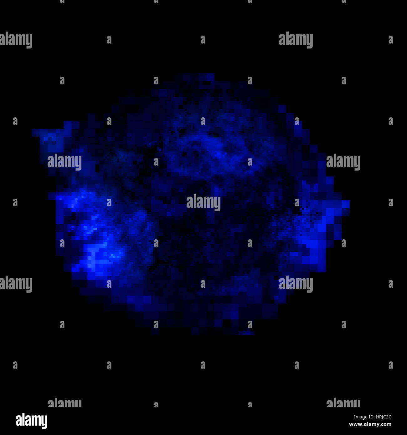 Cassiopeia A, Iron Distribution Map Stock Photo