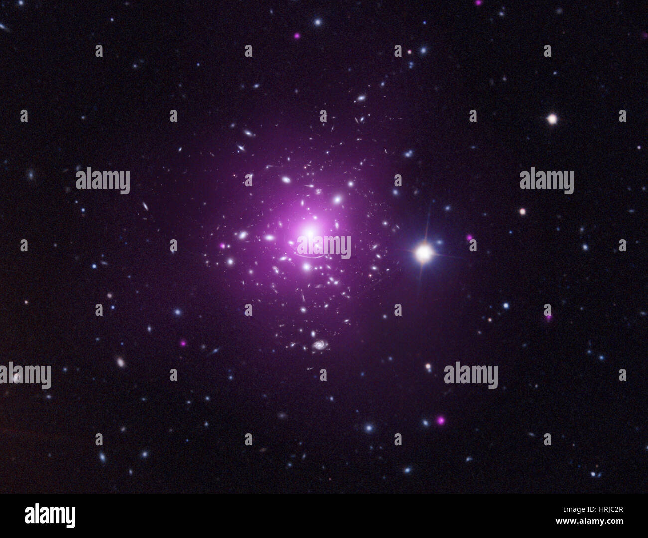 Abell 383, Galaxy Cluster, Composite Stock Photo